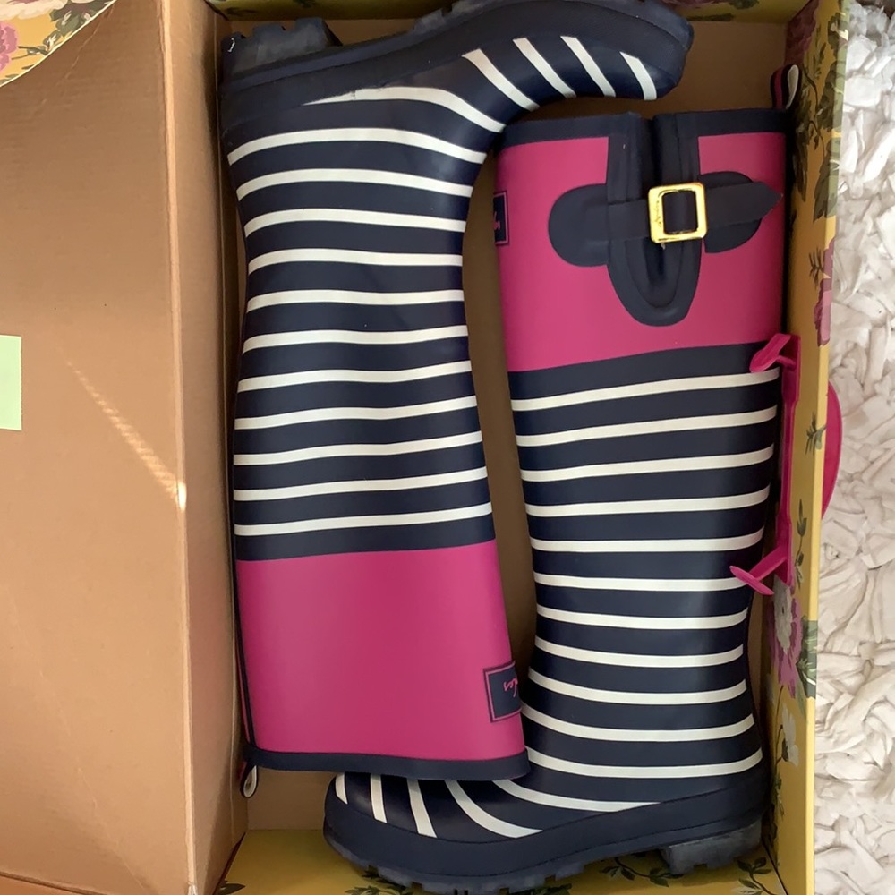 Joules tall rain boots